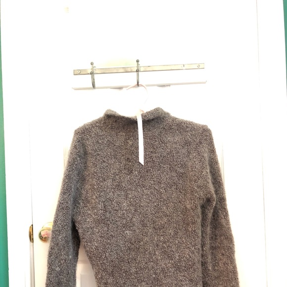 Talbots cardigan,sz.S gray/brown merino wool - Picture 4 of 6